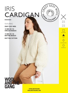 Wool and the Gang Iris Cardigan in Crazy Sexy Wool (booklet)