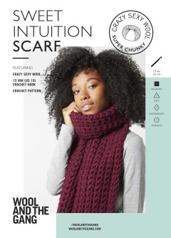 Wool and the Gang Sweet Intuition Scarf in Crazy Sexy Wool (booklet)