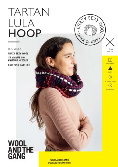 Wool and the Gang Tartan Lula Hoop in Crazy Sexy Wool (booklet)