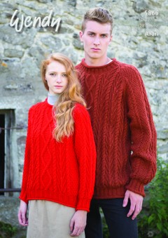 Wendy 5866 Family Sweaters in Aran With Wool (downloadable PDF)