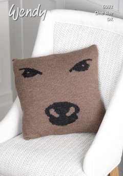 Wendy 6092 Cow Cushion in Wendy with Wool DK (downloadable PDF)