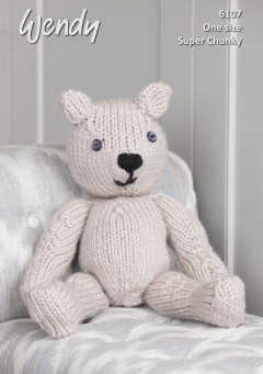 Wendy 6107 Bear in Wendy with Wool Super Chunky (downloadable PDF)
