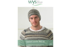 West Yorkshire Spinners - Mens Beanie Hat in Blue Faced Leicester DK (downloadable PDF)