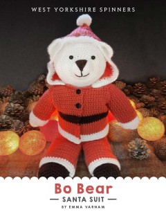 West Yorkshire Spinners - Bo Bear Santa Suit by Emma Varnam in Bo Peep Luxury Baby DK (downloadable PDF)