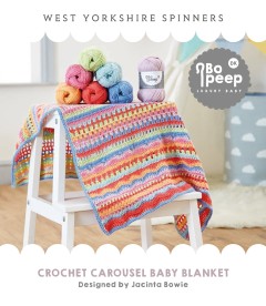 West Yorkshire Spinners - Carousel Baby Blanket by Jacinta Bowie in Bo Peep Luxury Baby DK (booklet)
