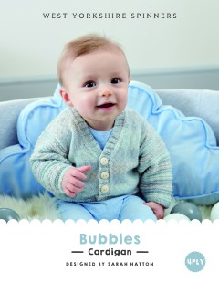 West Yorkshire Spinners - Bubbles Cardigan by Sarah Hatton in Bo Peep 4 Ply (downloadable PDF)