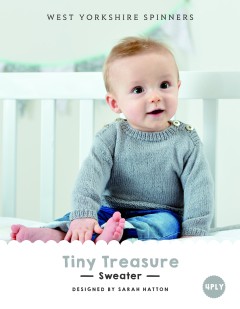 West Yorkshire Spinners - Tiny Treasure Sweater by Sarah Hatton in Bo Peep 4 Ply (downloadable PDF)