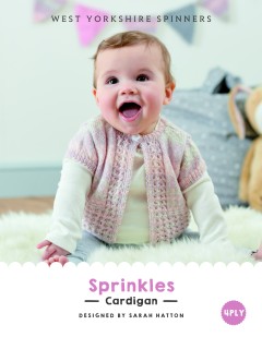 West Yorkshire Spinners - Sprinkles Cardigan by Sarah Hatton in Bo Peep 4 Ply (downloadable PDF)