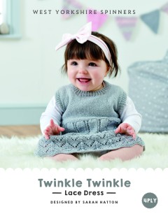 West Yorkshire Spinners - Twinkle Twinkle Lace Dress by Sarah Hatton in Bo Peep 4 Ply (downloadable PDF)