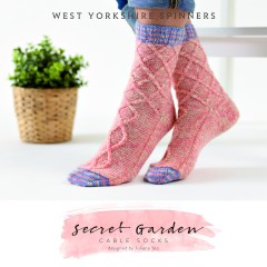 West Yorkshire Spinners - Secret Garden Cable Socks by Juliana Yeo in Signature 4 Ply (downloadable PDF)