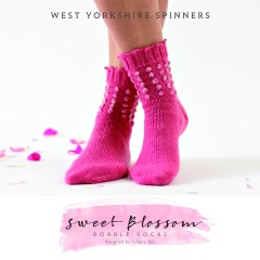 West Yorkshire Spinners - Sweet Blossom Bobble Socks by Juliana Yeo in Signature 4 Ply (downloadable PDF)