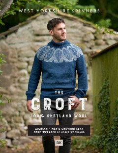 West Yorkshire Spinners - Lachlan - Men's Chevron Leaf Yoke Sweater by Rosee Woodland in The Croft DK (downloadable PDF)