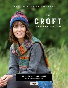West Yorkshire Spinners - Addison - Womens Hat and Scarf by Sarah Hatton in The Croft Shetland Colours (downloadable PDF)