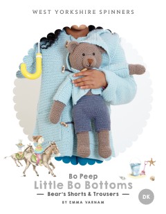 West Yorkshire Spinners - Little Bo Bottoms - Bear's Shorts and Trousers by Emma Varnam in Bo Peep Luxury Baby DK (downloadable PDF)