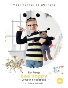 West Yorkshire Spinners - Bee Happy - Jumper & Headband by Emma Varnam in Bo Peep Luxury Baby DK (downloadable PDF)