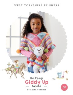 West Yorkshire Spinners - Giddy Up - Poncho by Emma Varnam in Bo Peep Luxury Baby DK (downloadable PDF)