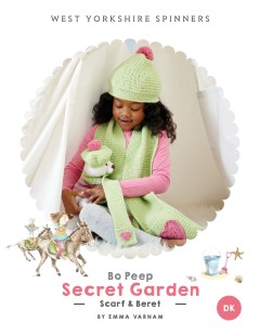 West Yorkshire Spinners - Secret Garden - Scarf & Beret by Emma Varnam in Bo Peep Luxury Baby DK (downloadable PDF)
