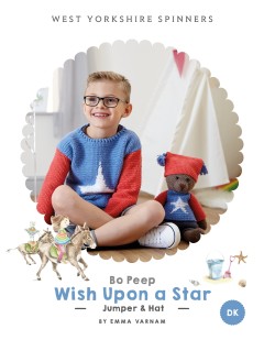 West Yorkshire Spinners - Wish Upon A Star - Jumper & Hat by Emma Varnam in Bo Peep Luxury Baby DK (downloadable PDF)