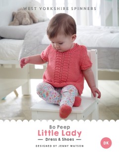 West Yorkshire Spinners - Little Lady - Dress & Shoes by Jenny Watson in Bo Peep Luxury Baby DK (downloadable PDF)