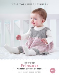 West Yorkshire Spinners - Princess - Pinafore Dress & Bootess by Jenny Watson in Bo Peep Luxury Baby DK (downloadable PDF)
