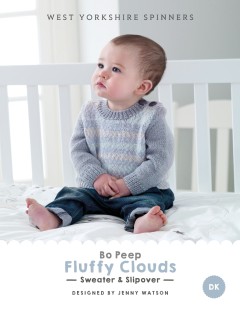 West Yorkshire Spinners - Fluffy Clouds - Sweater & Slipover by Jenny Watson in Bo Peep Luxury Baby DK (downloadable PDF)