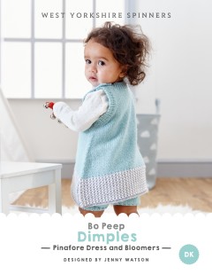 West Yorkshire Spinners - Dimples - Pinafore Dress & Bloomers by Jenny Watson in Bo Peep Luxury Baby DK (downloadable PDF)