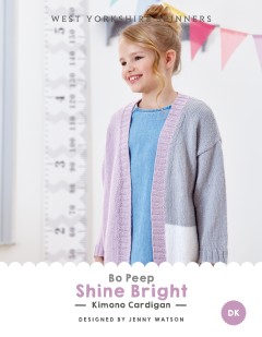 West Yorkshire Spinners - Shine Bright - Kimono Cardigan by Jenny Watson in Bo Peep Luxury Baby DK (downloadable PDF)