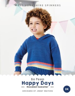 West Yorkshire Spinners - Happy Days - Hooded Sweater by Jenny Watson in Bo Peep Luxury Baby DK (downloadable PDF)