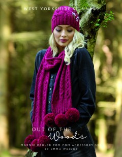 West Yorkshire Spinners - Marnie - Cabled Pom Pom Accessory Set by Emma Wright in Illustrious (downloadable PDF)