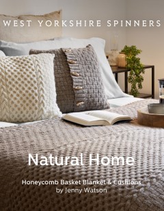 West Yorkshire Spinners - Honeycomb Basket Blanket & Cushions by Jenny Watson in Bluefaced Leicester Roving (downloadable PDF)