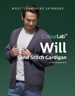 West Yorkshire Spinners - Will - Sand Stitch Cardigan by Chloe Elizabeth Birch in Colour Lab DK (downloadable PDF)