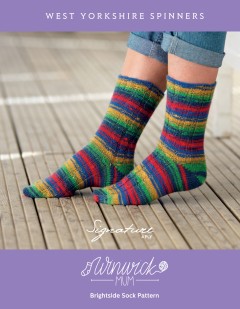 West Yorkshire Spinners - Brightside Sock Pattern by Winwick Mum in Signature 4 Ply (downloadable PDF)