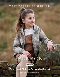 West Yorkshire Spinners Fleece - Sandsend - Childrens Hooded Jacket by Sarah Hatton in Bluefaced Leicester Roving (downloadable PDF)