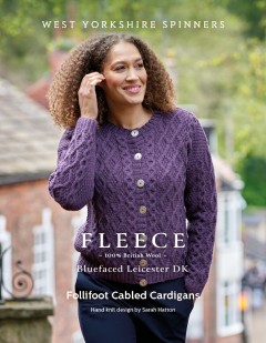 West Yorkshire Spinners Fleece - Follifoot - Cabled Cardigans by Sarah Hatton in Bluefaced Leicester DK (downloadable PDF)