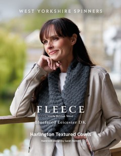 West Yorkshire Spinners Fleece - Harlington - Textured Cowls by Sarah Hatton in Bluefaced Leicester DK (downloadable PDF)