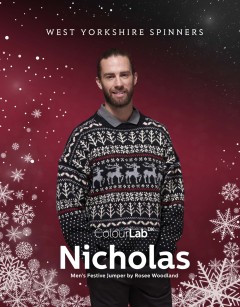 West Yorkshire Spinners - Nicholas - Mens Festive Jumper by Rosee Woodland in Colour Lab DK (downloadable PDF)