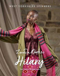 West Yorkshire Spinners - Zandra Rhodes - Hilary - Two Colour Striped Scarf in Colour Lab DK (downloadable PDF)