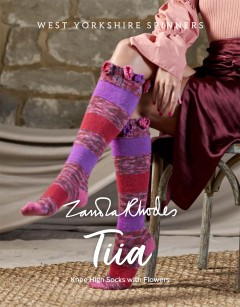 West Yorkshire Spinners - Zandra Rhodes - Tiia - Knee High Socks with Flowers in Signature 4 Ply (downloadable PDF)