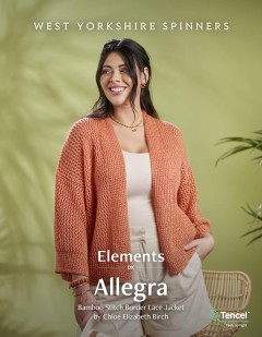 West Yorkshire Spinners - Allegra - Bamboo Stitch Border Lace Jacket by Chloe Elizabeth Birch in Elements (downloadable PDF)