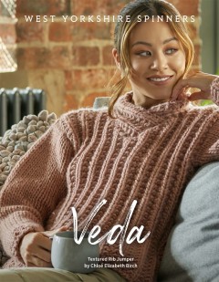 West Yorkshire Spinners - Veda - Textured Rib Jumper by Chloe Elizabeth Birch in Retreat Super Chunky (downloadable PDF)