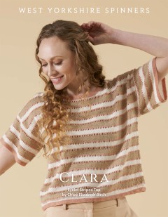 West Yorkshire Spinners - Clara - Eyelet Striped Top by Chloe Elizabeth Birch in Exquisite Lace (downloadable PDF)