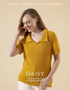 West Yorkshire Spinners - Daisy - Fishtail Lace Polo Top by Chloe Elizabeth Birch in Exquisite 4 Ply (downloadable PDF)
