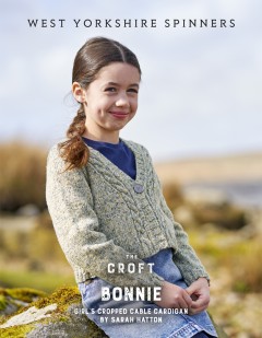 West Yorkshire Spinners - Bonnie - Cropped Cardigan by Sarah Hatton in The Croft Shetland DK (downloadable PDF)