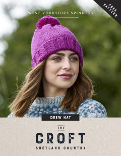 West Yorkshire Spinners - Drew - Hat by Rosee Woodland in The Croft Shetland Aran (downloadable PDF)