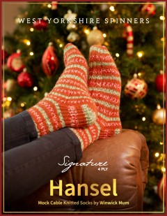West Yorkshire Spinners - Hansel - Mock Cable Knitted Socks by Winwick Mum in Signature 4 Ply (downloadable PDF)