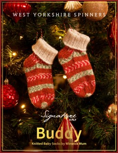 West Yorkshire Spinners - Buddy - Knitted Baby Socks by Winwick Mum in Signature 4 Ply (downloadable PDF)