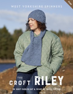 West Yorkshire Spinners - Riley - Wavy Cables Hat and Scarf by Sarah Hatton in The Croft Shetland DK (downloadable PDF)