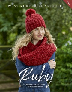 West Yorkshire Spinners - Ruby - Lace Hat and Cowl by Anna Nikipirowicz in Retreat Super Chunky (downloadable PDF)
