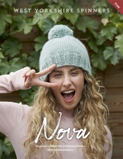 West Yorkshire Spinners - Nova - Beginner Knitted Hat by Anna Nikipirowicz in Retreat (downloadable PDF)