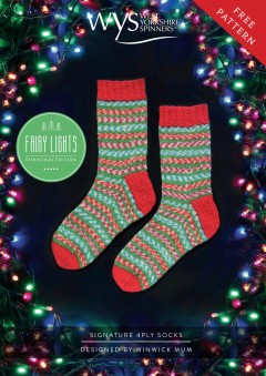 West Yorkshire Spinners - Fairy Lights Socks by Winwick Mum in Signature 4 Ply (downloadable PDF)
